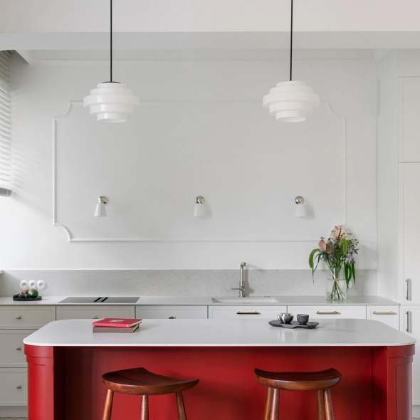 Retro-style ceiling lamp with glass shade FILO CEILING MILKY (⌀28)