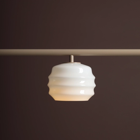 Trzypłomienna lampa wisząca w beżowym kolorze ze szklanymi kloszami PUFF 3 BEIGE