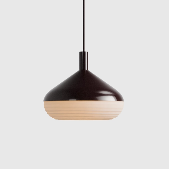 Duża lampa wisząca niska TORO FIGOWY FIOLET proj. Kabo&Pydo (ø28)
