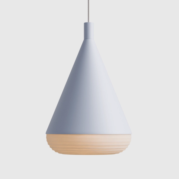 Duża lampa wisząca wysoka TORO CZYSTY BŁĘKIT proj. Kabo&Pydo (ø28)