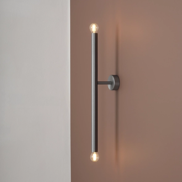 Minimalistyczna lampa ścienna TUBO WALL SHORT STEEL