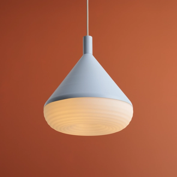 Duża lampa wisząca średnia TORO CZYSTY BŁĘKIT proj. Kabo&Pydo (ø28)