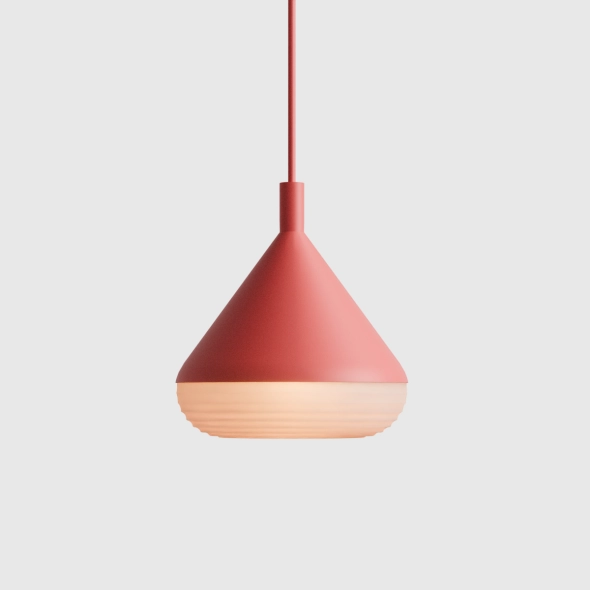 Mała lampa wisząca średnia TORO KORALOWA CZERWIEŃ proj. Kabo&Pydo (ø18)