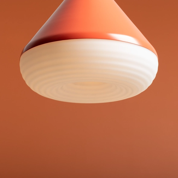 Large TORO CORAL RED pendant lamp by Kabo&Pydo (ø28)
