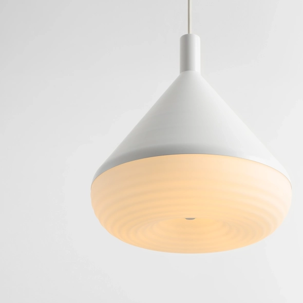 Duża lampa wisząca TORO ZŁAMANA BIEL proj. Kabo&Pydo (ø28)