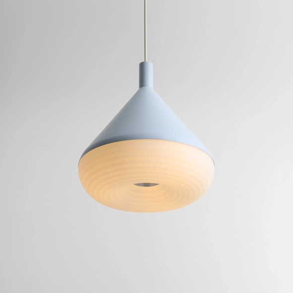 Duża lampa wisząca średnia TORO CZYSTY BŁĘKIT proj. Kabo&Pydo (ø28)