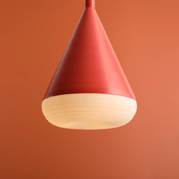 Bardzo duża lampa wisząca TORO KORALOWA CZERWIEŃ proj. Kabo&Pydo (ø28)