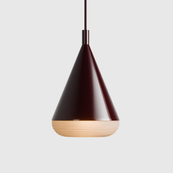 Mała lampa wisząca wysoka TORO FIGOWY FIOLET proj. Kabo&Pydo (ø18)