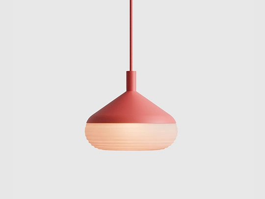 Mała lampa wisząca niska TORO KORALOWA CZERWIEŃ proj. Kabo&Pydo (ø18)