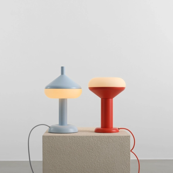 Lampa biurkowa TORO TABLE KORALOWA CZERWIEŃ proj. Kabo&Pydo