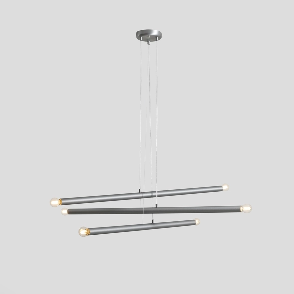 Minimalistyczna lampa wisząca TUBO 6 STEEL