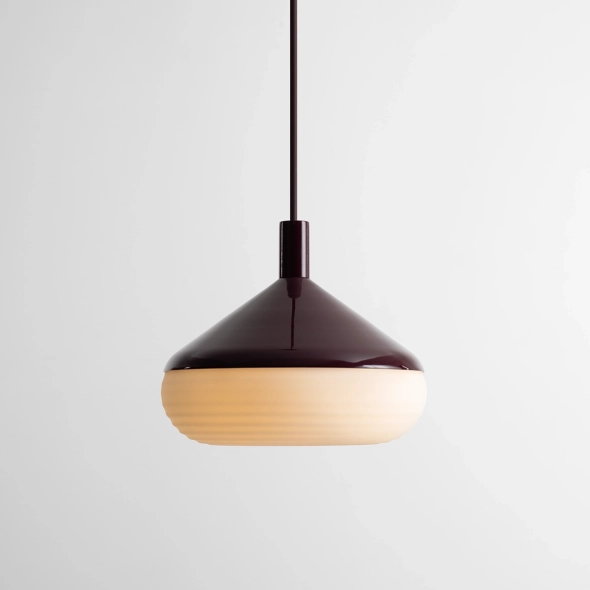 Mała lampa wisząca niska TORO FIGOWY FIOLET proj. Kabo&Pydo (ø18)