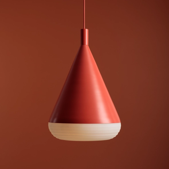 Bardzo duża lampa wisząca TORO KORALOWA CZERWIEŃ proj. Kabo&Pydo (ø28)