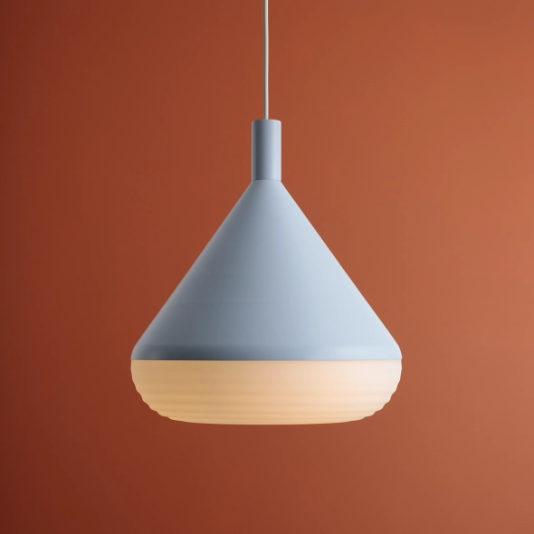 Duża lampa wisząca średnia TORO CZYSTY BŁĘKIT proj. Kabo&Pydo (ø28)
