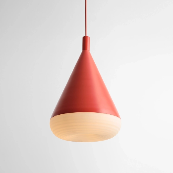 Bardzo duża lampa wisząca TORO KORALOWA CZERWIEŃ proj. Kabo&Pydo (ø28)