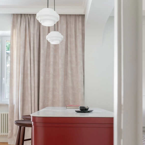 Retro-style ceiling lamp with glass shade FILO CEILING MILKY (⌀28)