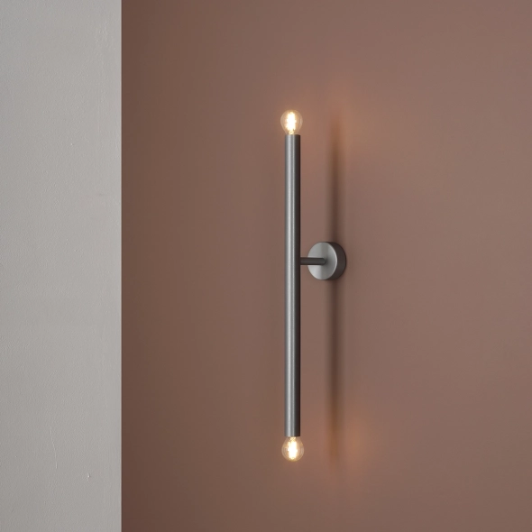 Minimalistyczna lampa ścienna TUBO WALL SHORT STEEL