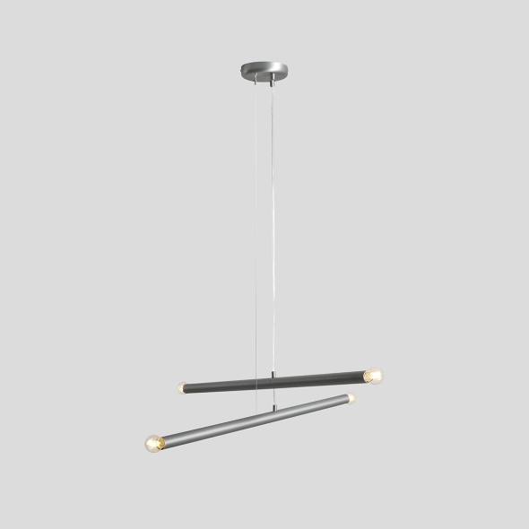 Minimalistyczna lampa wisząca TUBO 4 STEEL
