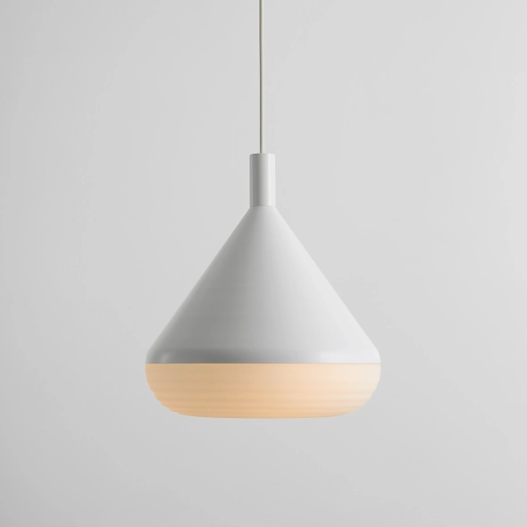 Duża lampa wisząca TORO ZŁAMANA BIEL proj. Kabo&Pydo (ø28)