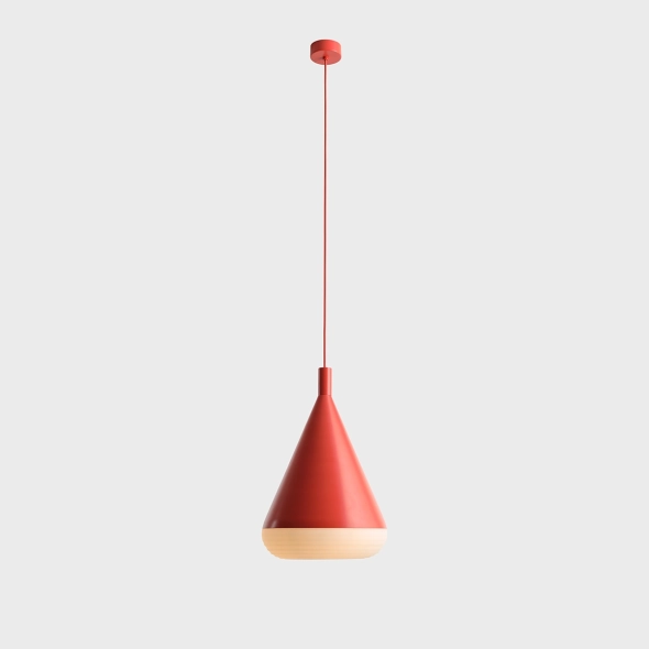 Bardzo duża lampa wisząca TORO KORALOWA CZERWIEŃ proj. Kabo&Pydo (ø28)