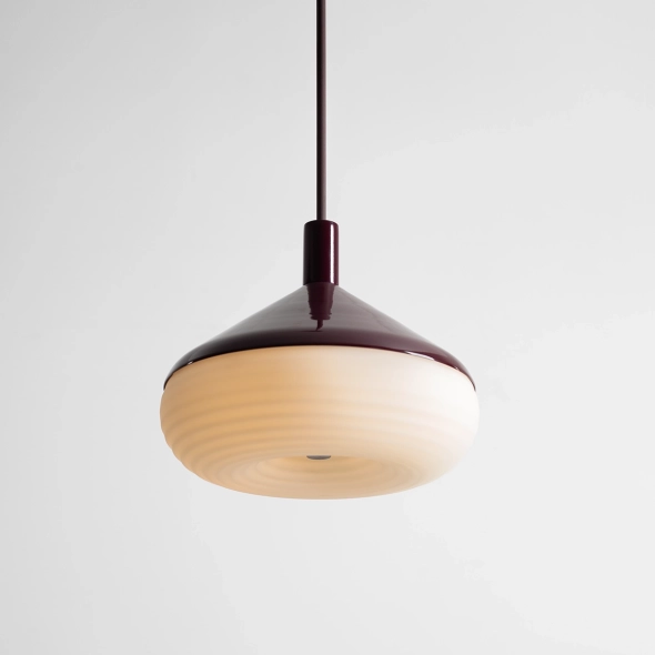 Mała lampa wisząca niska TORO FIGOWY FIOLET proj. Kabo&Pydo (ø18)