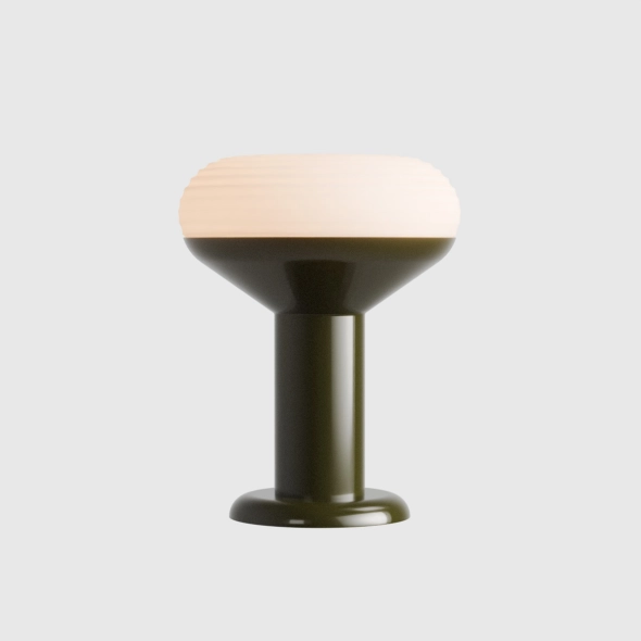 Lampada da comodino TORO TABLE 2 Bottle Green, disegnata da Kabo&Pydo