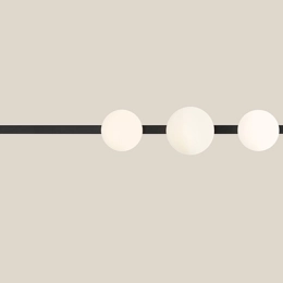 Modern wall lamp with spherical shades GARDA 3 WALL BLACK
