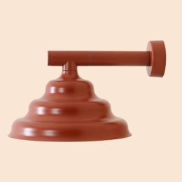 Lampada da parete color mattone caldo della collezione FALA Szpunar x Artera