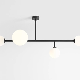 Moderna lampada da soffitto con paralumi sferici DIONE 4 BLACK