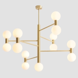 Lampada da soffitto in ottone spazzolato FLARE 13 BRASS